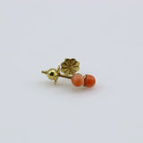 Aros de coral en oro 18 k - Aros