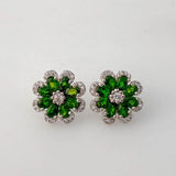 Aros de Diópsido y cubic zirconia - Aros