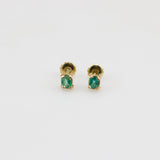 Aros de Esmeralda en oro 18 k - Aros