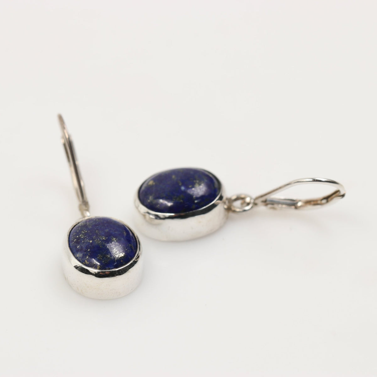 Aros de Lapislázuli en plata 950 - Aros