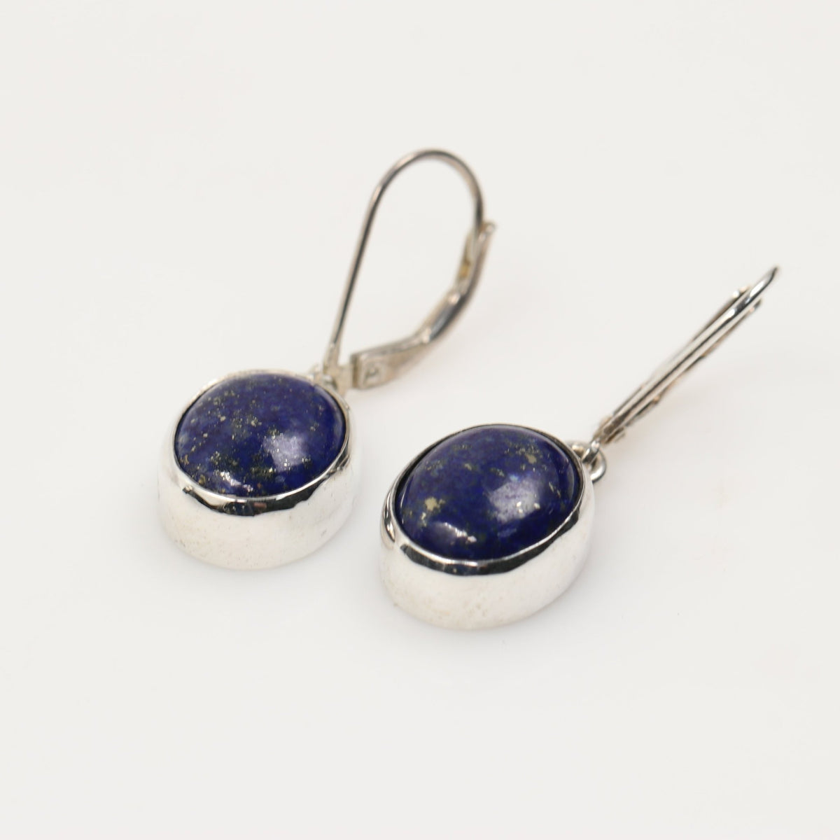 Aros de Lapislázuli en plata 950 - Aros