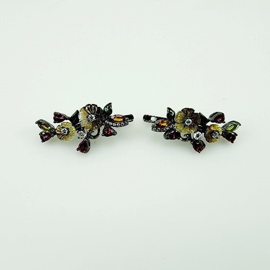 Aros de Nacar, Turmalinas y cubic zirconia - Aros