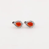 Aros de Ópalo De Fuego y Cubic Zirconia - Aros