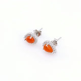 Aros de Ópalo De Fuego y Cubic Zirconia - Aros