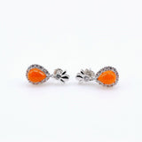 Aros de Ópalo De Fuego y Cubic Zirconia - Aros