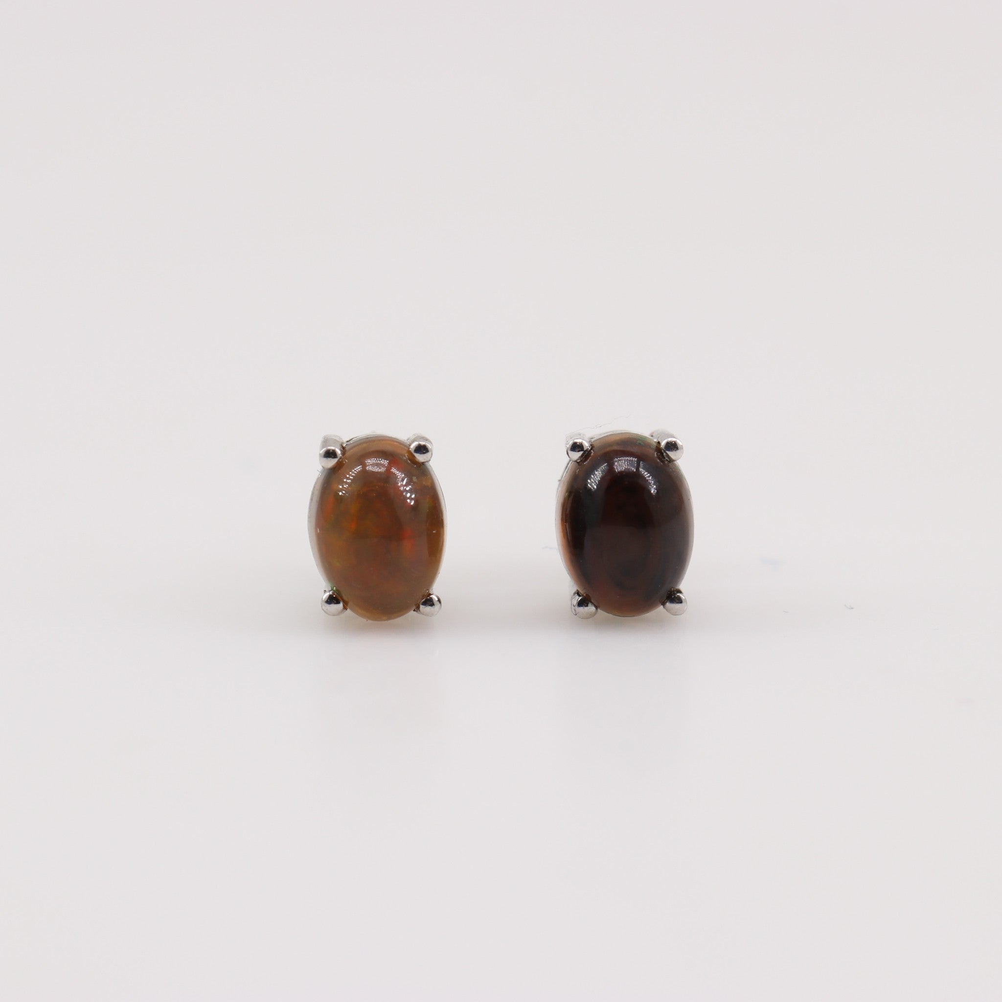 Aros de Ópalo Negro australiano - Aros