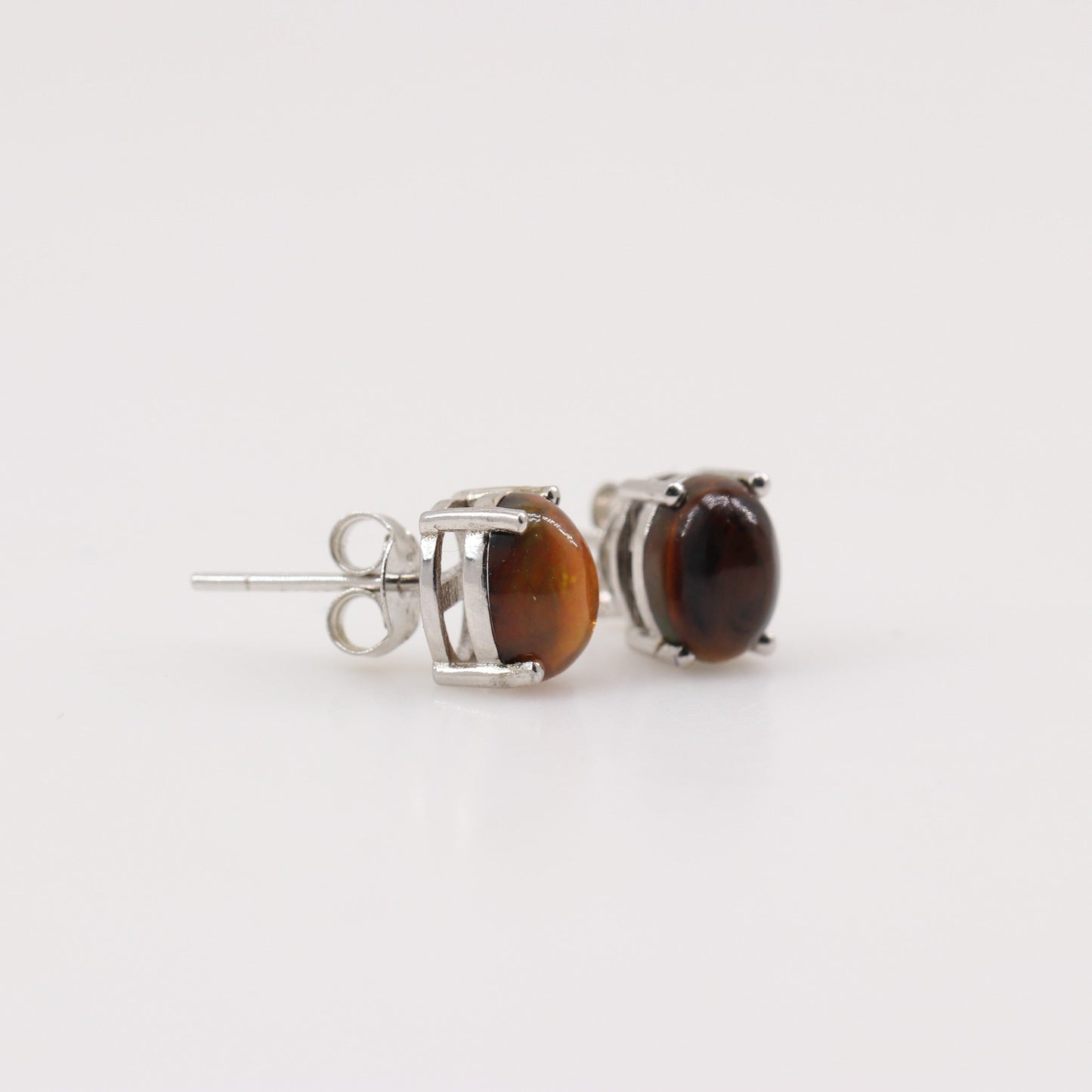 Aros de Ópalo Negro australiano - Aros