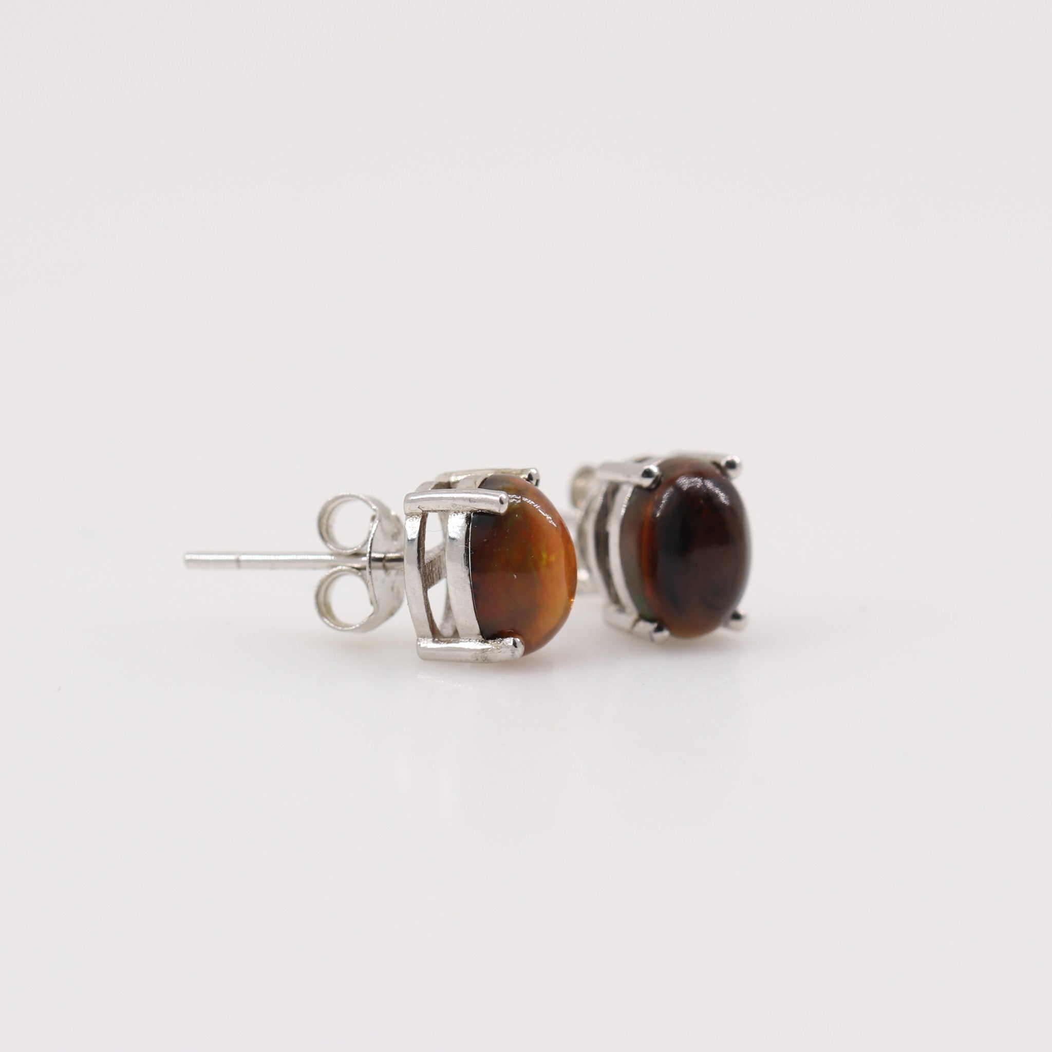 Aros de Ópalo Negro australiano - Aros