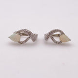 Aros de Ópalo Welo y cubic zirconia - Aros