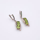 Aros de Peridoto y tsavorite - Aros