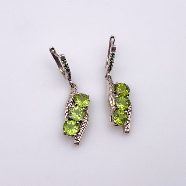 Aros de Peridoto y tsavorite - Aros