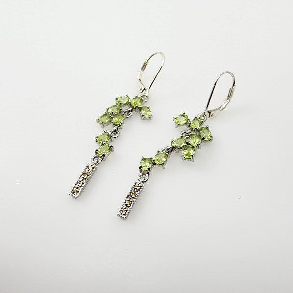 Aros de Peridoto y Zafiro amarillo - Aros