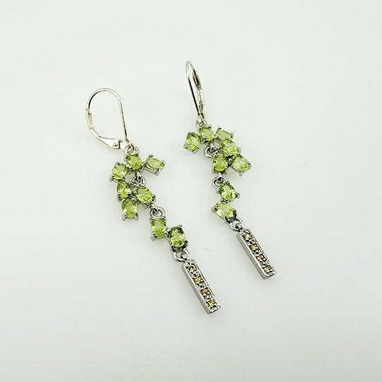 Aros de Peridoto y Zafiro amarillo - Aros