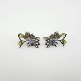 Aros de Peridoto, Zafiro amarillo y Tanzanita - Aros