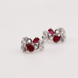 Aros de Rubí y Zirconia Cúbica - Aros