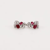 Aros de Rubí y Zirconia Cúbica - Aros