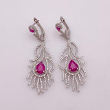Aros de Rubí y Zirconia Cúbica - Aros