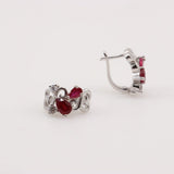 Aros de Rubí y Zirconia Cúbica - Aros