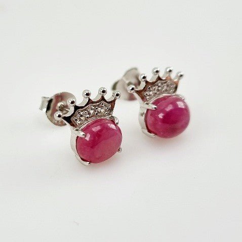 Aros de Rubí y Zirconia Cúbica - Aros