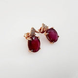 Aros de Rubí y Zirconia Cúbica - Aros