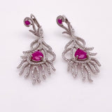 Aros de Rubí y Zirconia Cúbica - Aros