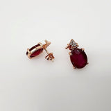 Aros de Rubí y Zirconia Cúbica - Aros