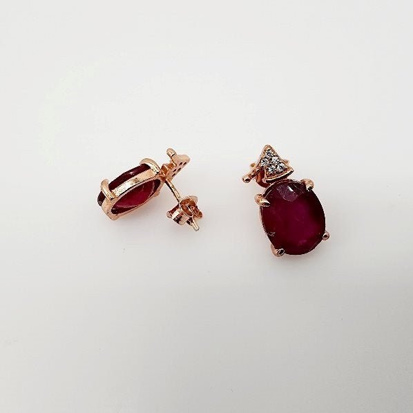Aros de Rubí y Zirconia Cúbica - Aros