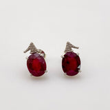 Aros de Rubí y Zirconia Cúbica - Aros
