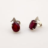 Aros de Rubí y Zirconia Cúbica - Aros