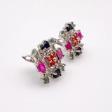 Aros de Rubí, Zafiros de colores y cubic zirconia - Aros