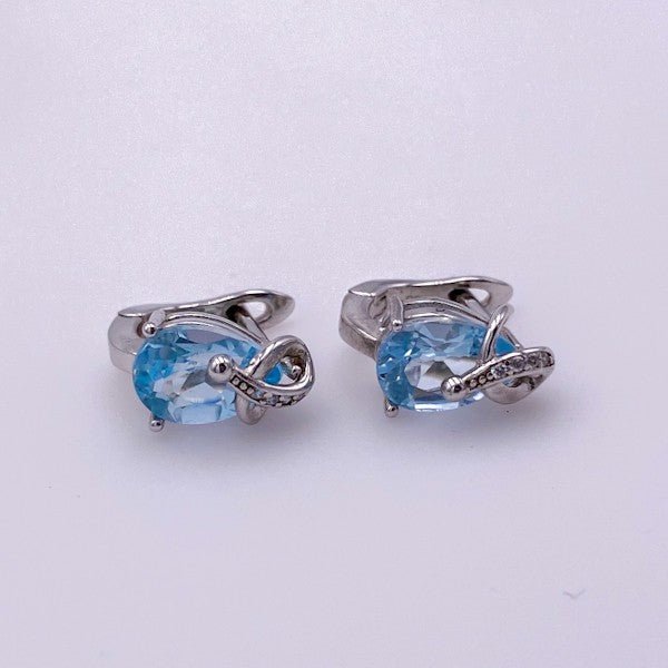 Aros de Topacio Azul - Aros