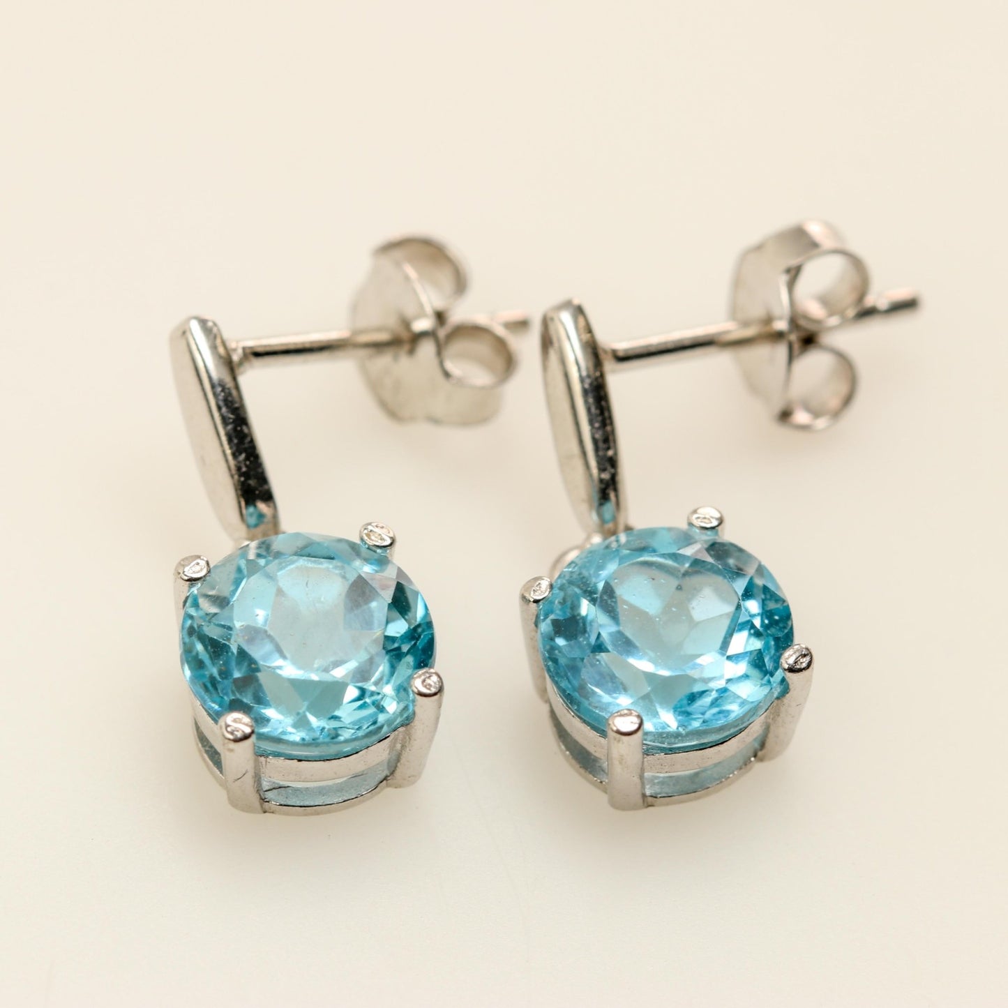 Aros de Topacio Azul - Aros