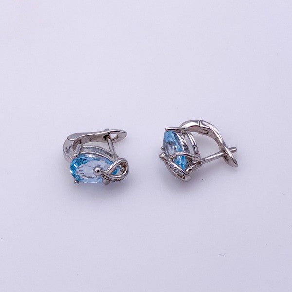 Aros de Topacio Azul - Aros