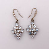 Aros de Topacio Azul y topacio blanco - Aros