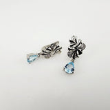 Aros de Topacio Azul y Zirconia Cúbica - Aros