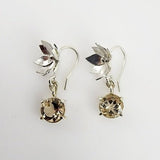 Aros de Topacio Imperial en Plata 950 - Aros