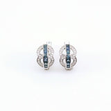 Aros de Zafiro y Zirconia cúbica - Aros