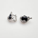 Aros de Zafiro y Zirconia cúbica - Aros