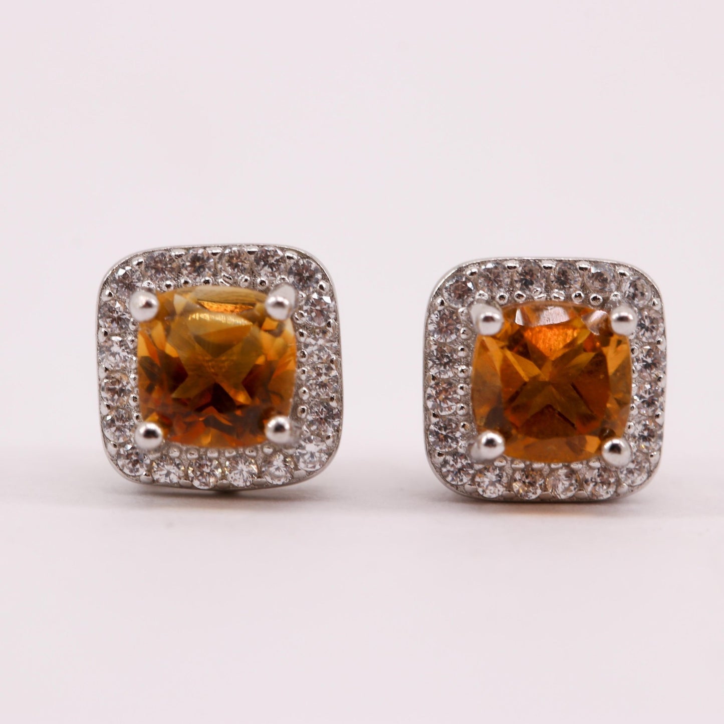 Aros de Zircón Natural en Plata 925 t Cubic Zirconia | Aros