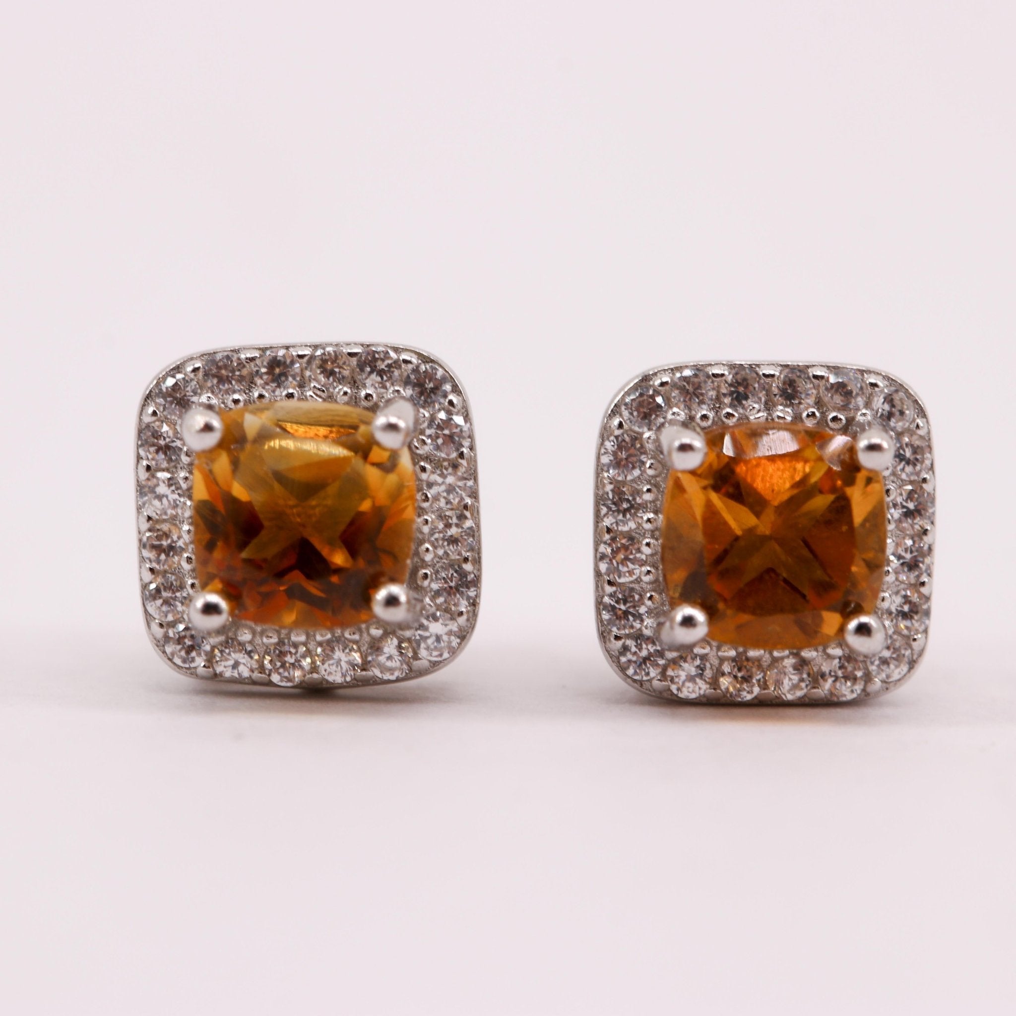 Aros de Zircón Natural en Plata 925 t Cubic Zirconia | Aros