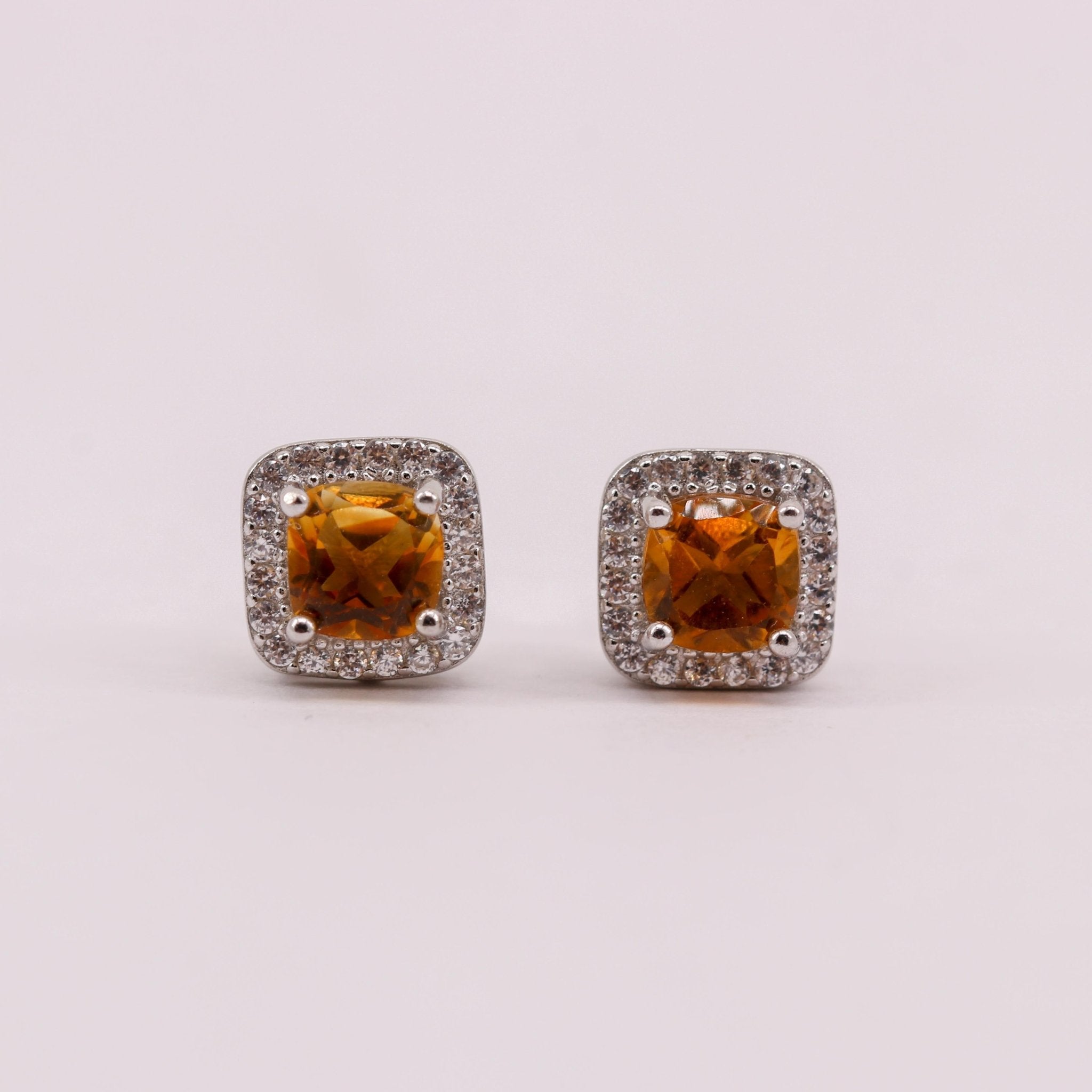 Aros de Zircón Natural en Plata 925 t Cubic Zirconia | Aros