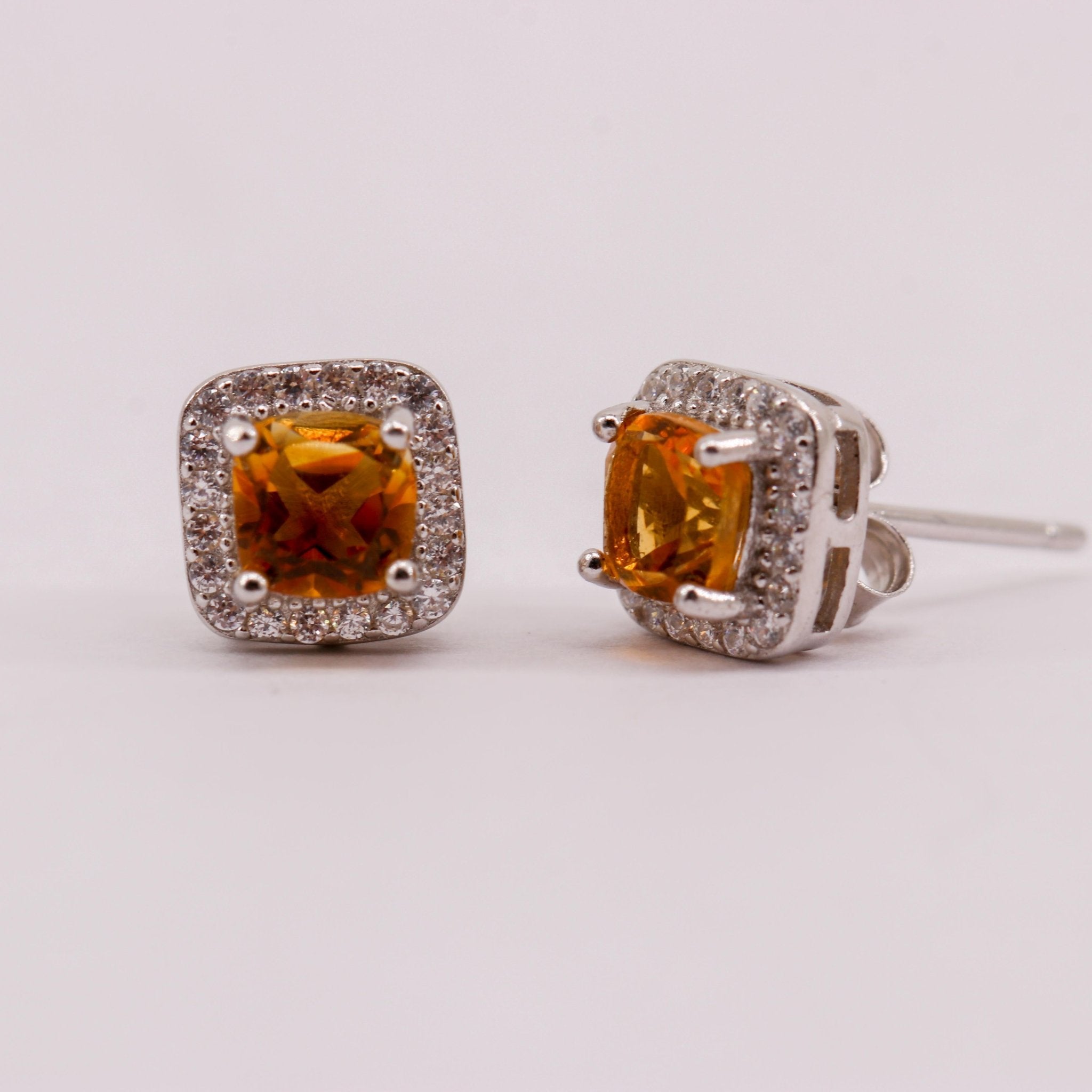 Aros de Zircón Natural en Plata 925 t Cubic Zirconia | Aros