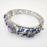 Brazalete de Amatista, Cianita, Tanzanita, aguamarina y cubic zirconia - Pulseras