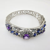 Brazalete de Amatista, Cianita, Tanzanita, aguamarina y cubic zirconia - Pulseras