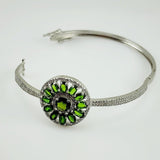 Brazalete de Diópsidos y cubic zirconia - Pulseras