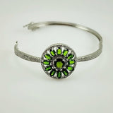 Brazalete de Diópsidos y cubic zirconia - Pulseras