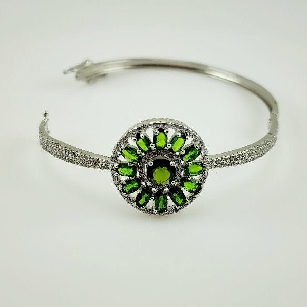 Brazalete de Diópsidos y cubic zirconia - Pulseras