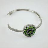Brazalete de Diópsidos y cubic zirconia - Pulseras