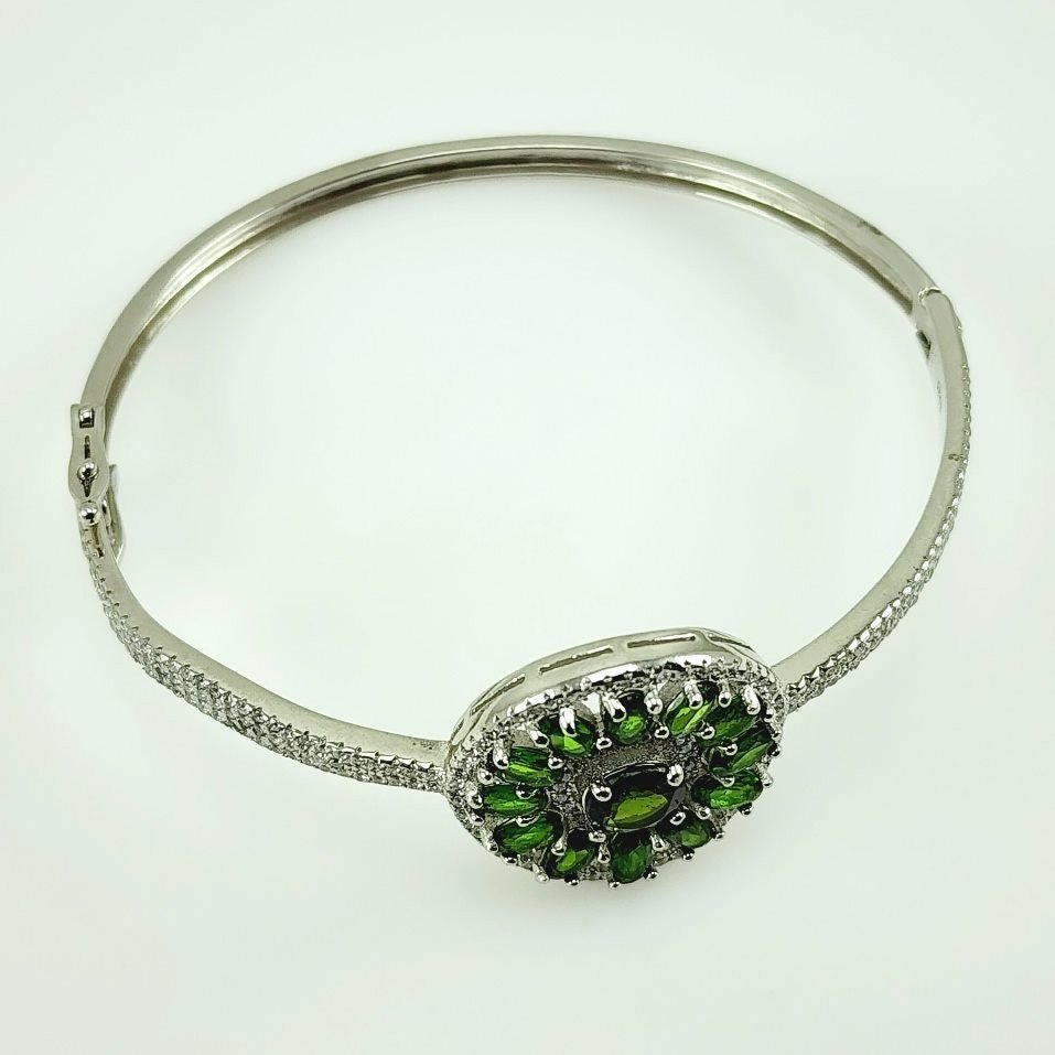 Brazalete de Diópsidos y cubic zirconia - Pulseras