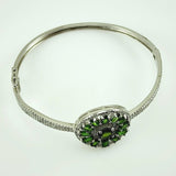 Brazalete de Diópsidos y cubic zirconia - Pulseras